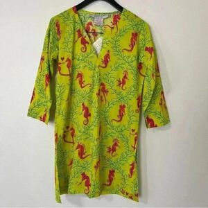 Gretchen Scott Seahorse Cotton Tunic Cover Up